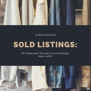 Any items past this point have already been sold!